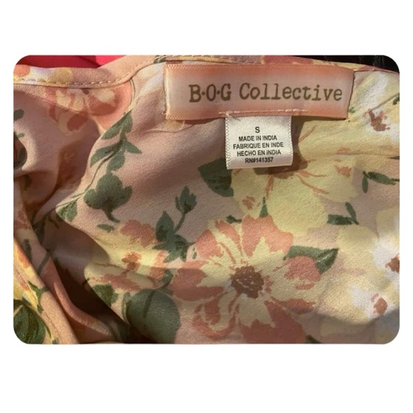NWOT BOG Collection spaghetti strap Gathered Waist Floral Dress Size Small - Picture 5 of 5